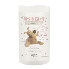 Personalised Boofle It's a Girl Nightlight LED Candle